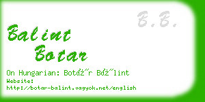 balint botar business card